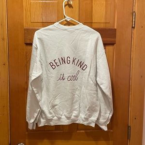 Wholesome culture “being kind is cool” crewneck